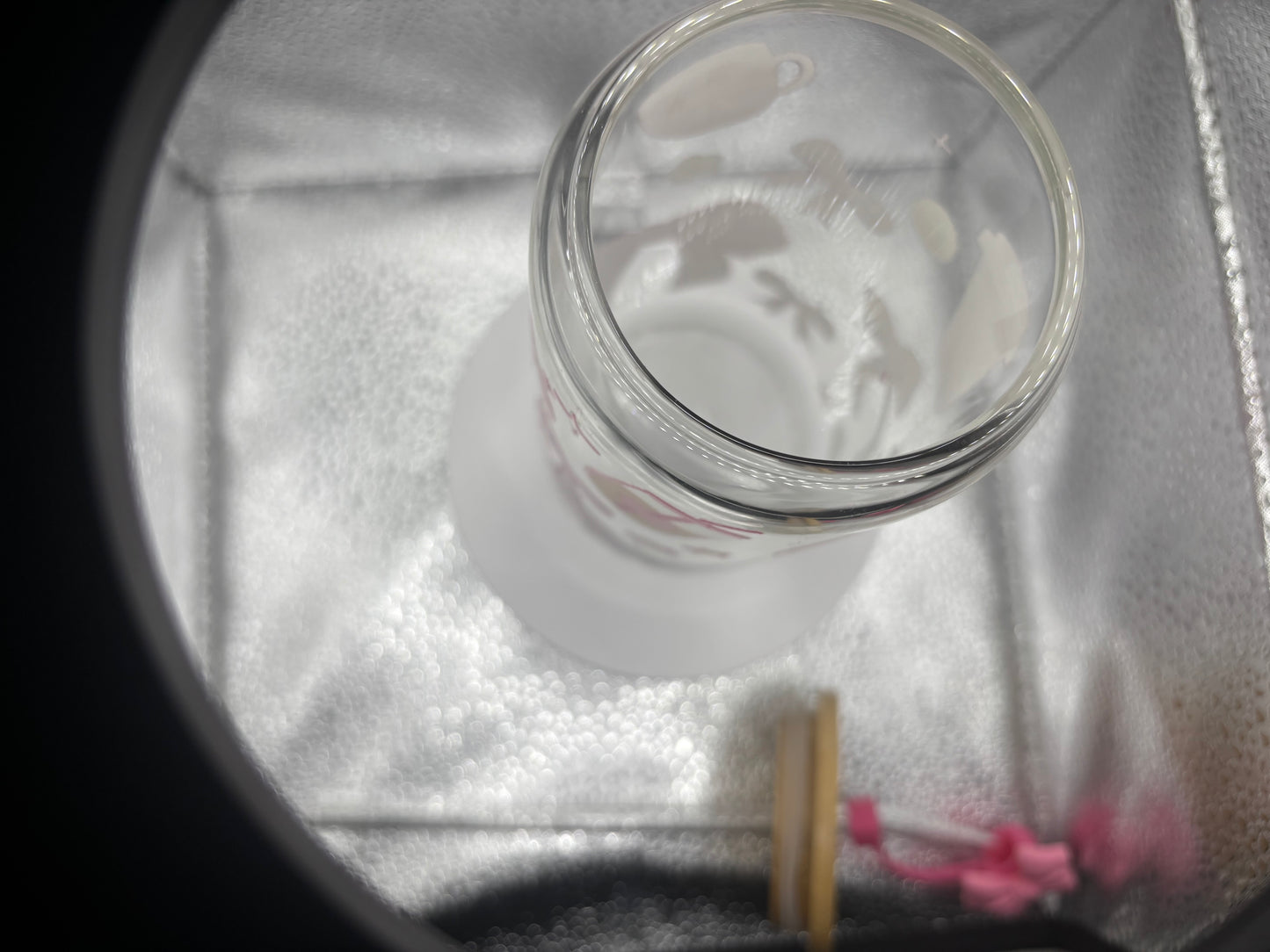 Glass 16oz Pink Girly Tumbler