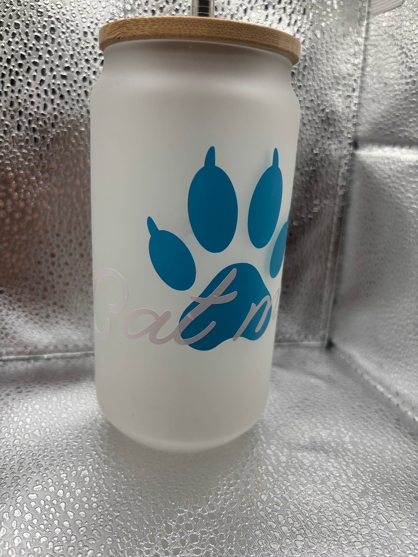 "Cat Mom" 18oz Tumbler